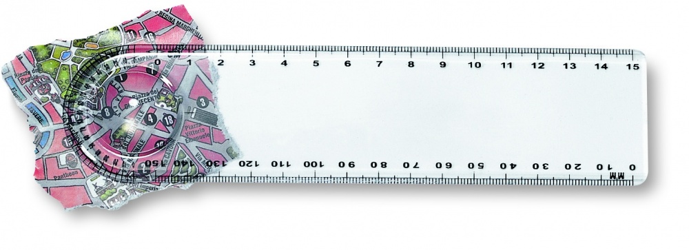 Logo trade advertising products picture of: Ruler with magnifier
