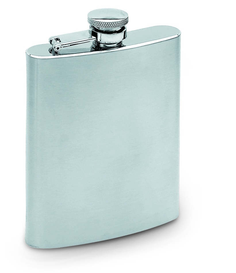 Logo trade business gifts image of: Slim hip flask 200ml