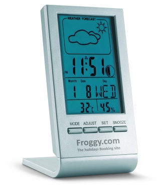 Logotrade promotional merchandise image of: Weather station with blue LCD
