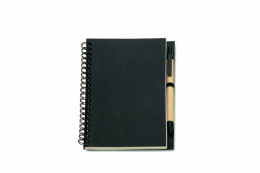 Logo trade promotional item photo of: B6 Recycled notebook with pen