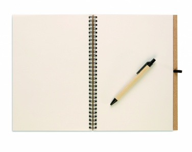 Logo trade business gifts image of: Recycled notebook with pen