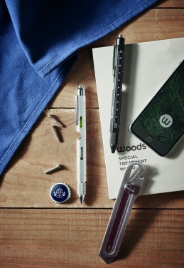 Logotrade promotional product picture of: Spirit level pen with ruler