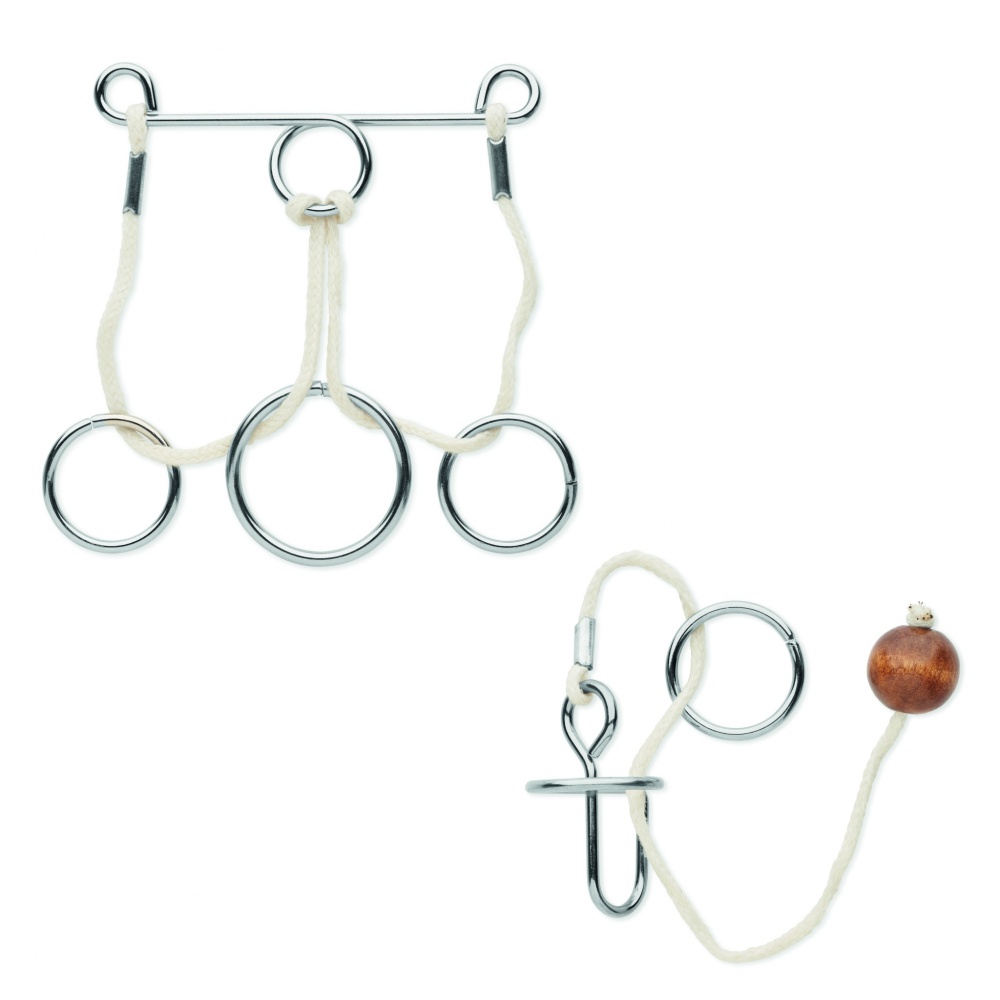 Logotrade promotional giveaway image of: Set of 2 metal brain teasers