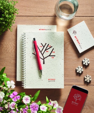 Logotrade promotional items photo of: A5 seed paper cover notebook