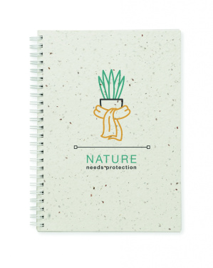 Logotrade promotional giveaway picture of: A5 seed paper cover notebook