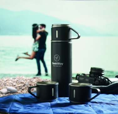 Logotrade promotional products photo of: Double wall bottle and cup set