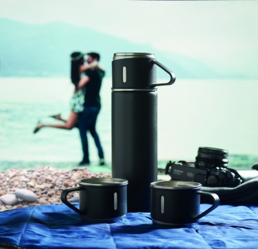 Logo trade promotional products image of: Double wall bottle and cup set