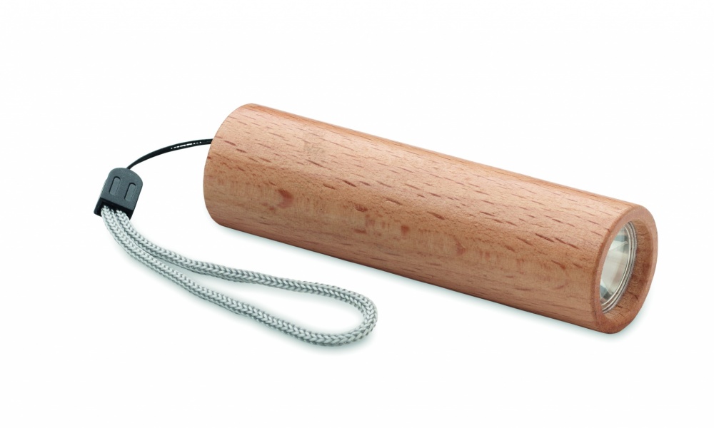 Logotrade business gifts photo of: Beech wood rechargeable torch