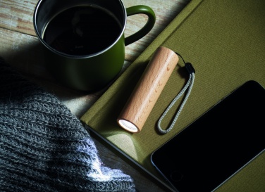 Logotrade business gifts photo of: Beech wood rechargeable torch