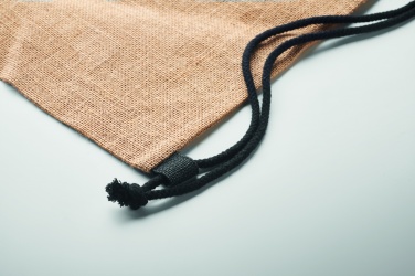 Logo trade promotional merchandise picture of: Jute drawstring bag