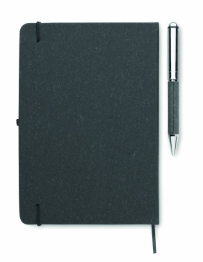 Logo trade corporate gift photo of: Recycled leather notebook set