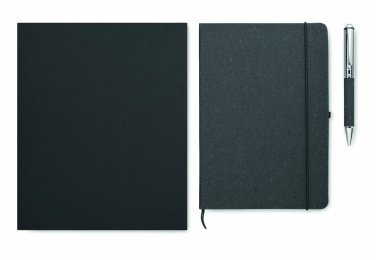 Logotrade promotional giveaway picture of: Recycled leather notebook set