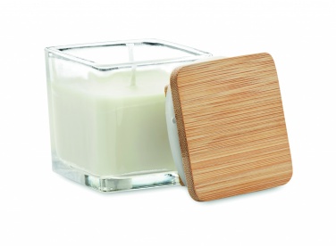 Logo trade promotional merchandise picture of: Squared fragranced candle 50gr