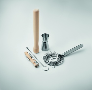 Logo trade promotional products image of: 5 piece cocktail kit in pouch.