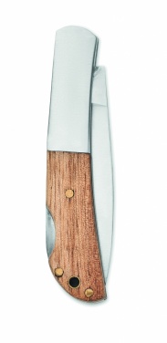 Logo trade promotional product photo of: Foldable knife in acacia wood
