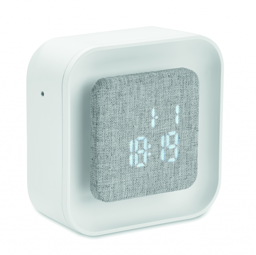 Logotrade advertising product image of: Recycled ABS/RPET alarm clock Stuttgart