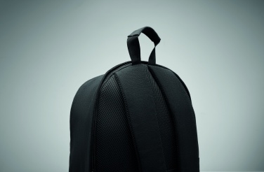 Logo trade advertising product photo of: A 15-inch laptop backpack made of recycled pre-consumer cotton and recycled polyester with customizable printing.