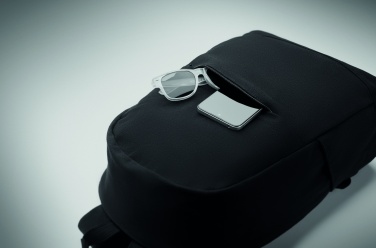 Logo trade promotional item photo of: A 15-inch laptop backpack made of recycled pre-consumer cotton and recycled polyester with customizable printing.