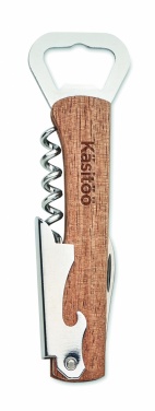 Logo trade promotional gifts image of: 3 in 1 bamboo bottle opener WOOL