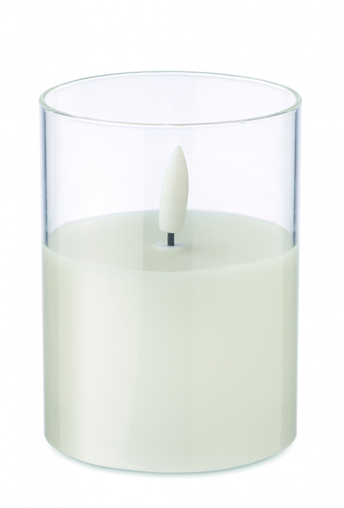 Logo trade promotional items picture of: LED wax candle in glass holder