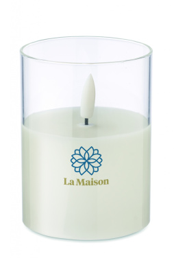 Logo trade corporate gifts image of: LED wax candle in glass holder