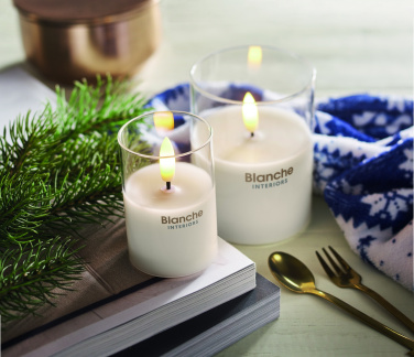 Logotrade advertising product picture of: LED wax candle in glass holder