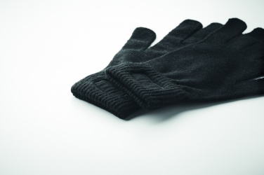 Logo trade promotional merchandise image of: Knitted gloves in RPET