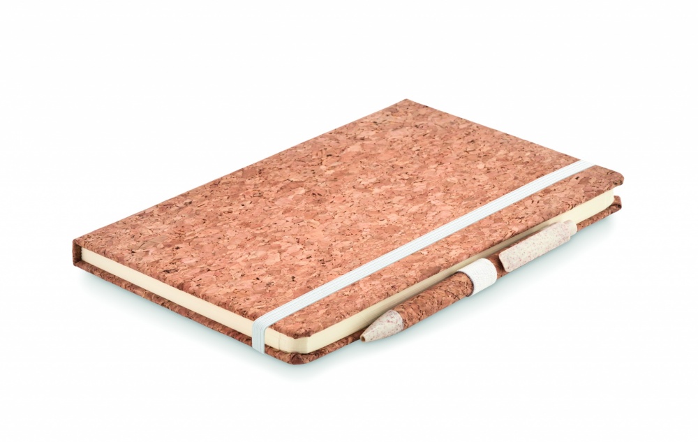 Logotrade promotional giveaway picture of: A5 cork notebook with pen