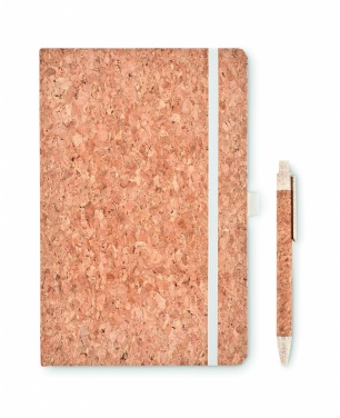 Logo trade promotional items picture of: A5 cork notebook with pen