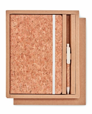 Logo trade corporate gifts picture of: A5 cork notebook with pen