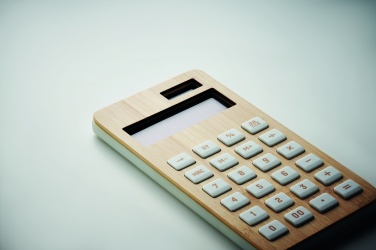 Logo trade promotional merchandise picture of: 12 digit bamboo calculator