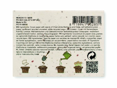 Logotrade promotional merchandise picture of: Grass/seed paper memo pad