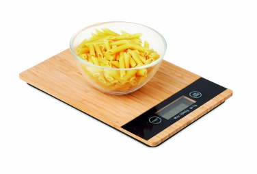 Logo trade advertising products picture of: Bamboo digital kitchen scales