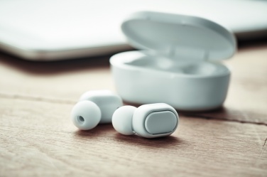 Logo trade corporate gift photo of: Recycled ABS TWS earbuds