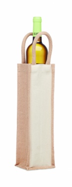 Logotrade promotional item image of: Jute wine bag for one bottle
