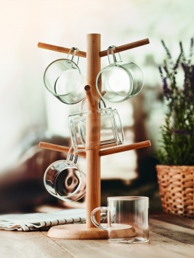 Logo trade promotional gift photo of: Bamboo cup set holder