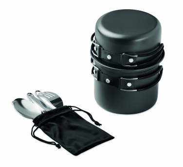 Logo trade promotional products picture of: 2 camping pots with cutlery