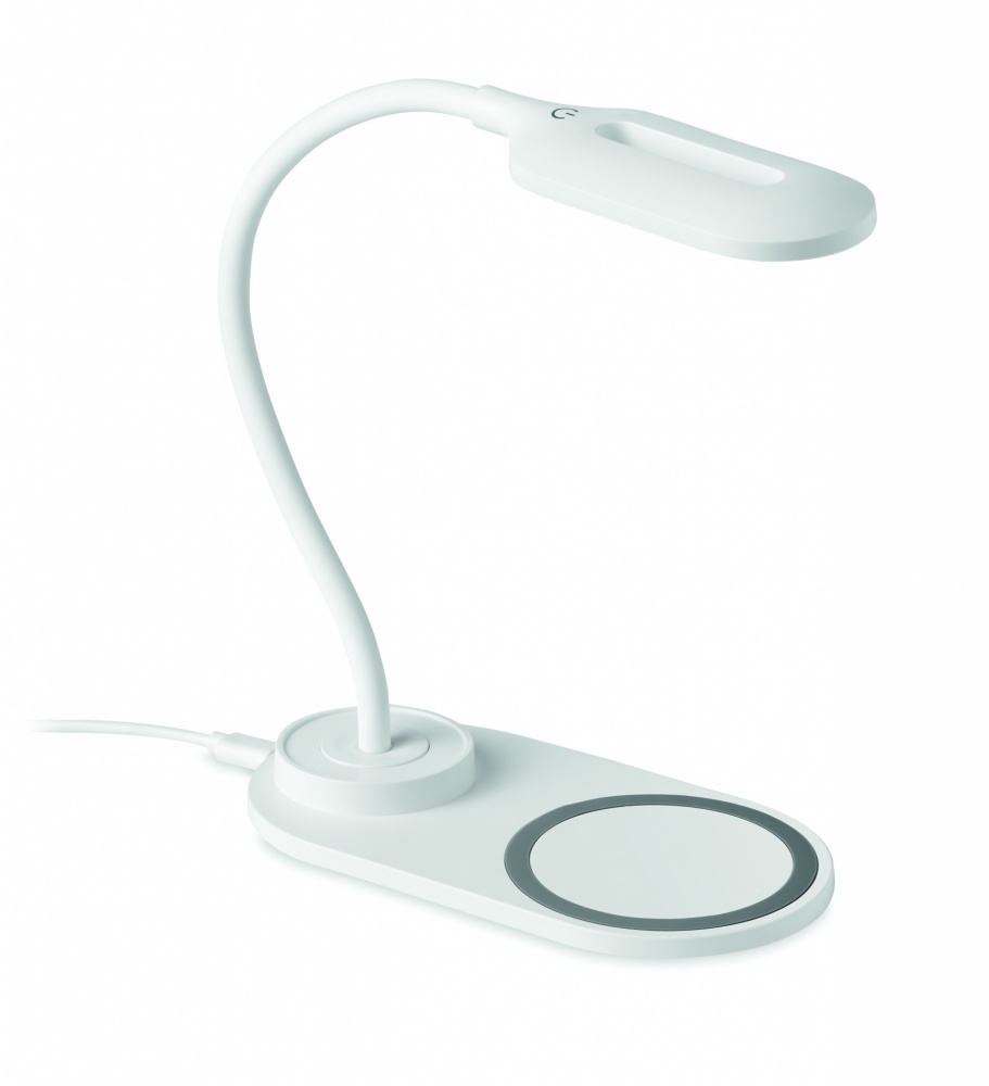 Logo trade promotional gift photo of: Desktop light and charger 10W