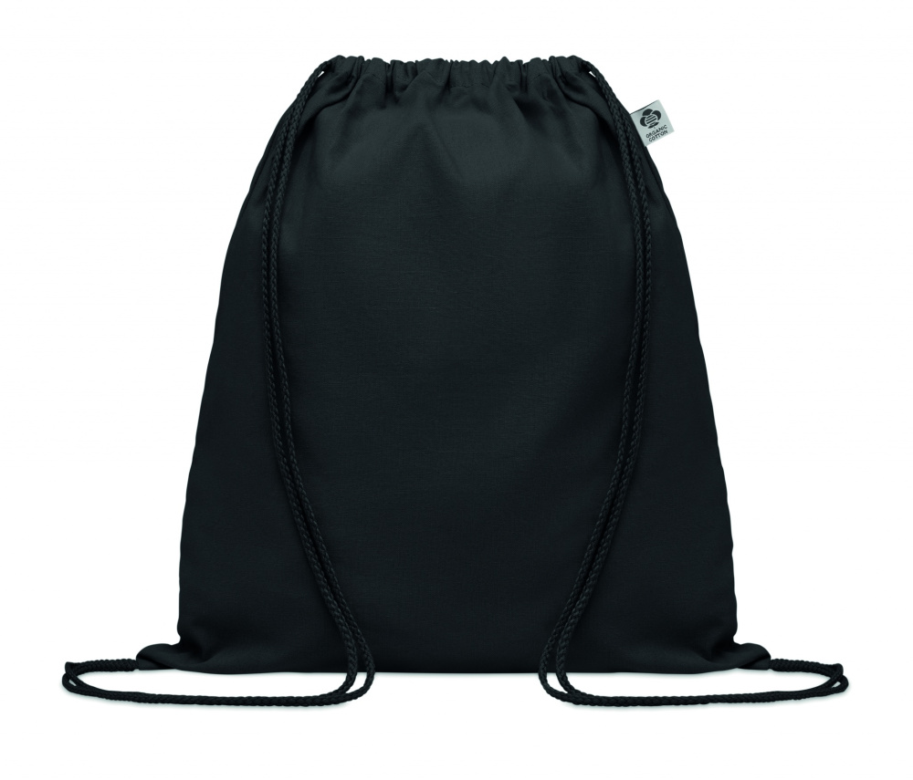 Logo trade corporate gifts image of: Organic cotton drawstring bag