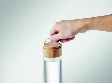 Logotrade promotional gift image of: Glass bottle 500ml bamboo lid