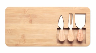 Logotrade promotional merchandise picture of: Bamboo Cheese board set Leipzig