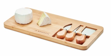 Logotrade promotional giveaway picture of: Bamboo Cheese board set Leipzig