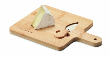Logotrade promotional giveaway picture of: Cheese board set in bamboo Bremen