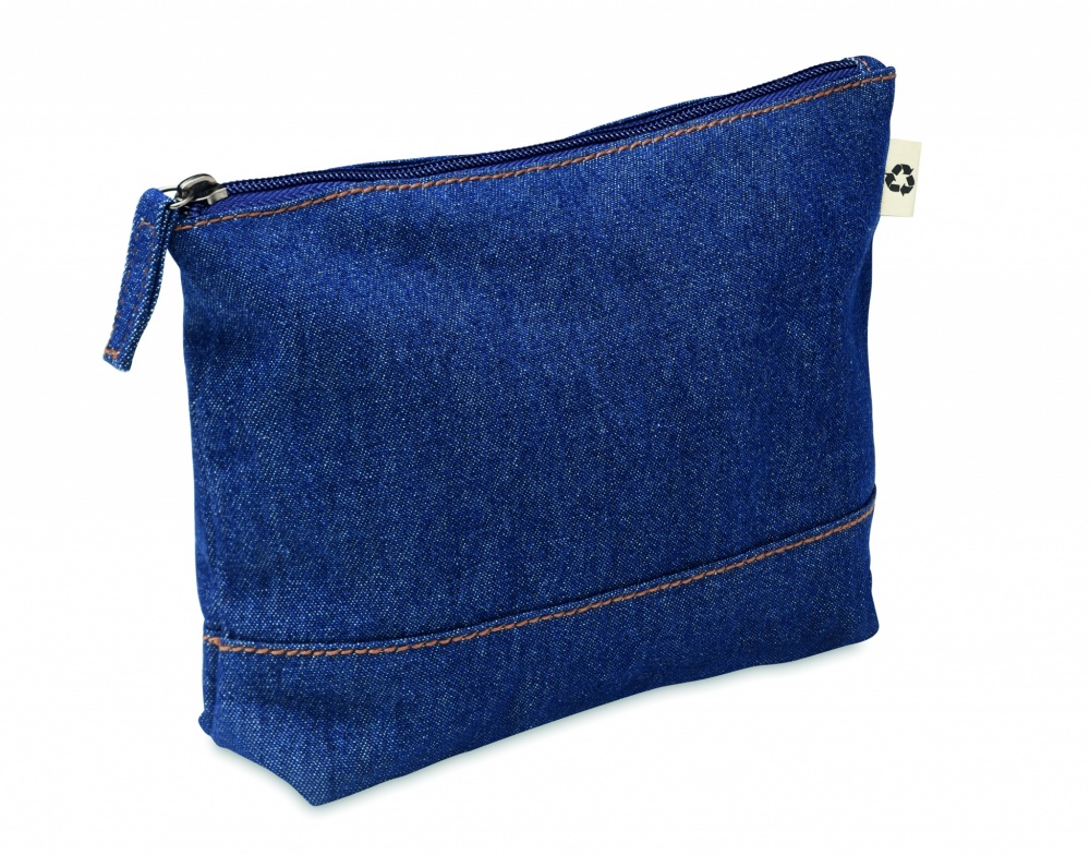 Logotrade promotional merchandise picture of: Recycled denim cosmetic pouch