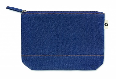 Logo trade advertising product photo of: Recycled denim cosmetic pouch