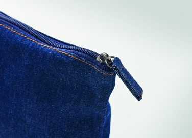 Logo trade corporate gifts picture of: Recycled denim cosmetic pouch