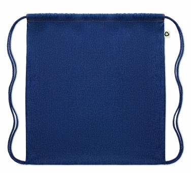 Logo trade business gifts image of: Recycled denim drawstring bag