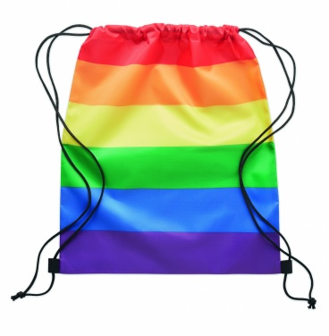 Logotrade corporate gifts photo of: Rainbow RPET drawstring bag