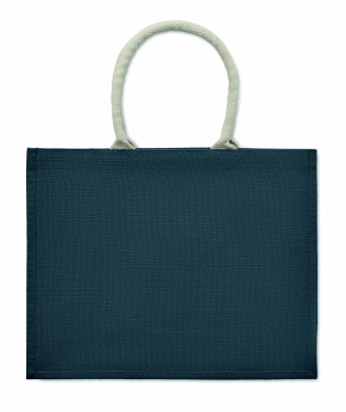 Logo trade promotional merchandise photo of: Jute bag with cotton handle
