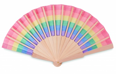 Logotrade promotional giveaways photo of: Rainbow wooden hand fan